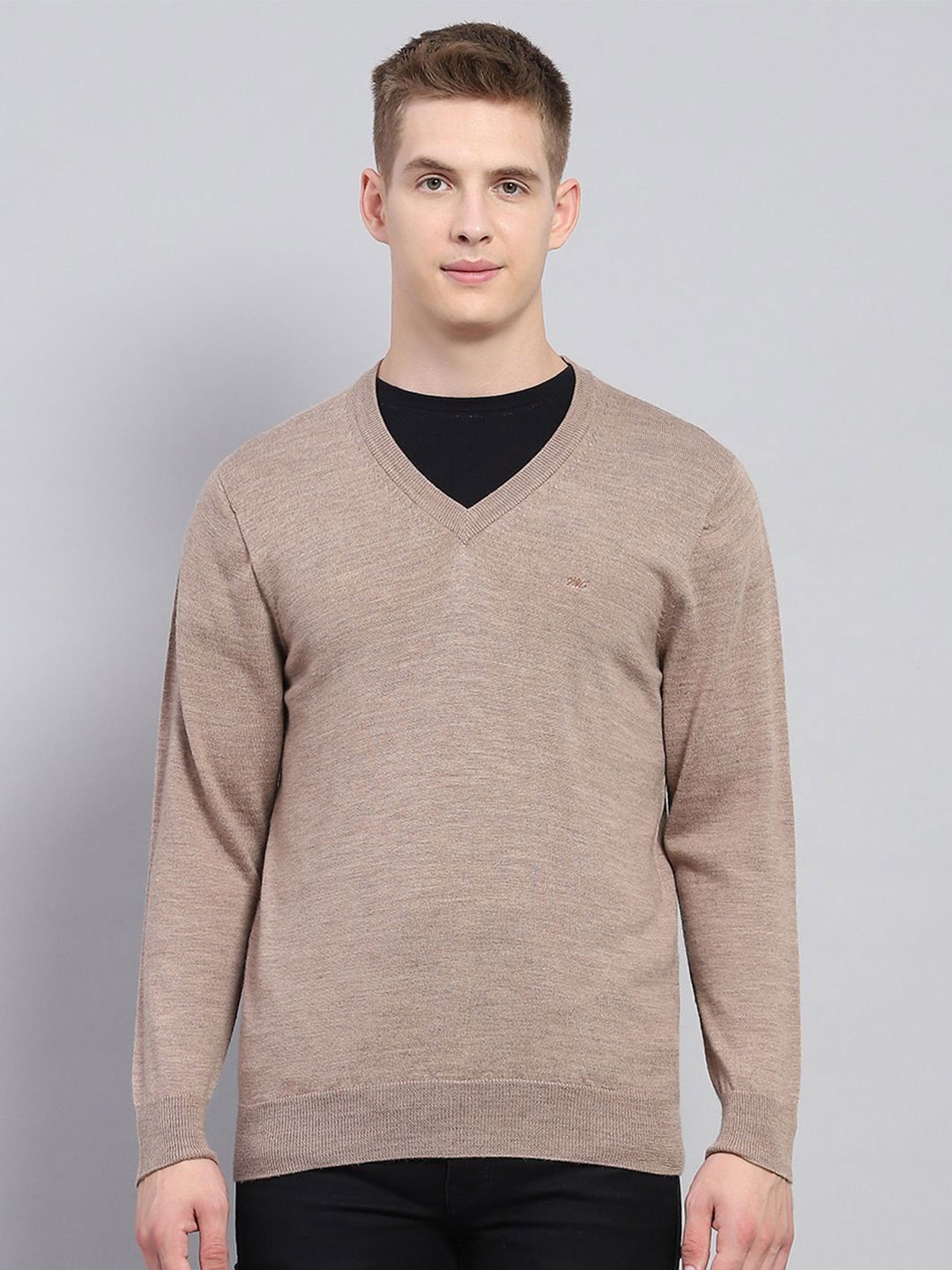 

Monte Carlo Men Woollen Pullover Sweater, Beige