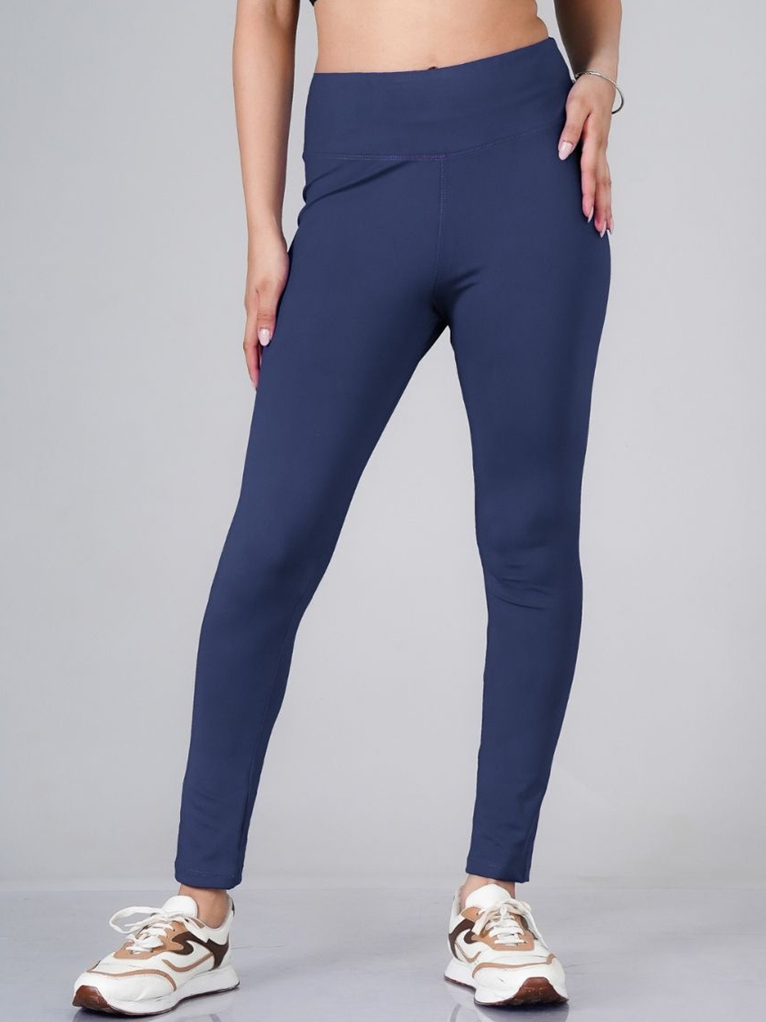 

FLURR Women High Rise Ankle-Length Tights, Blue