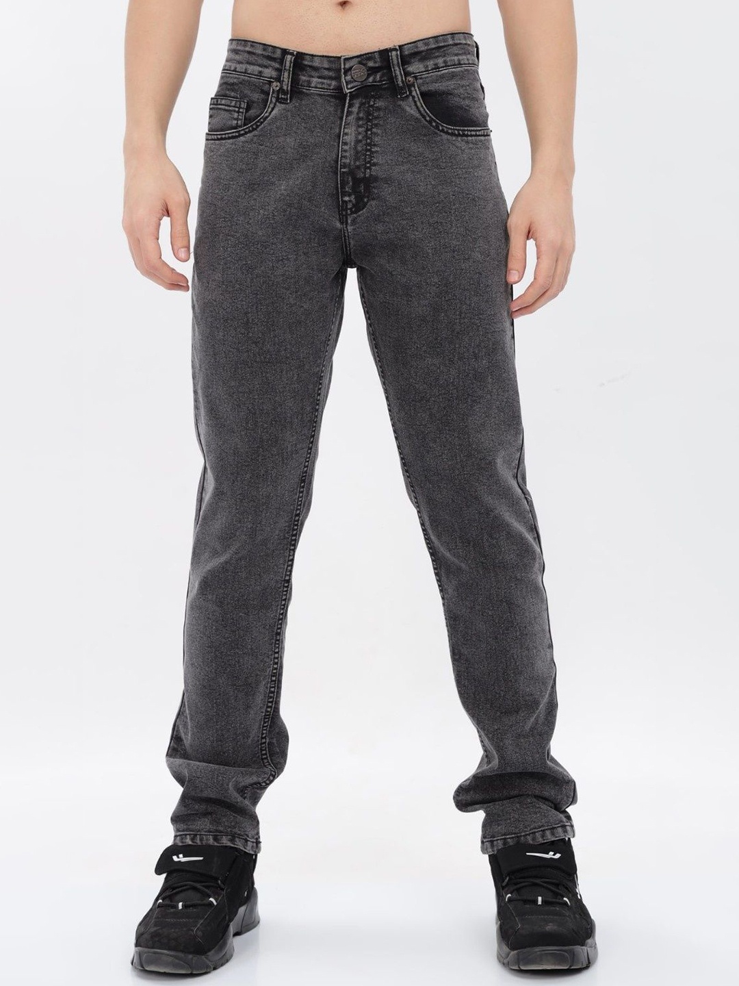 

TBS- THE BARGAIN STREET Men Heavy Fade Stretchable Cotton Jeans, Grey
