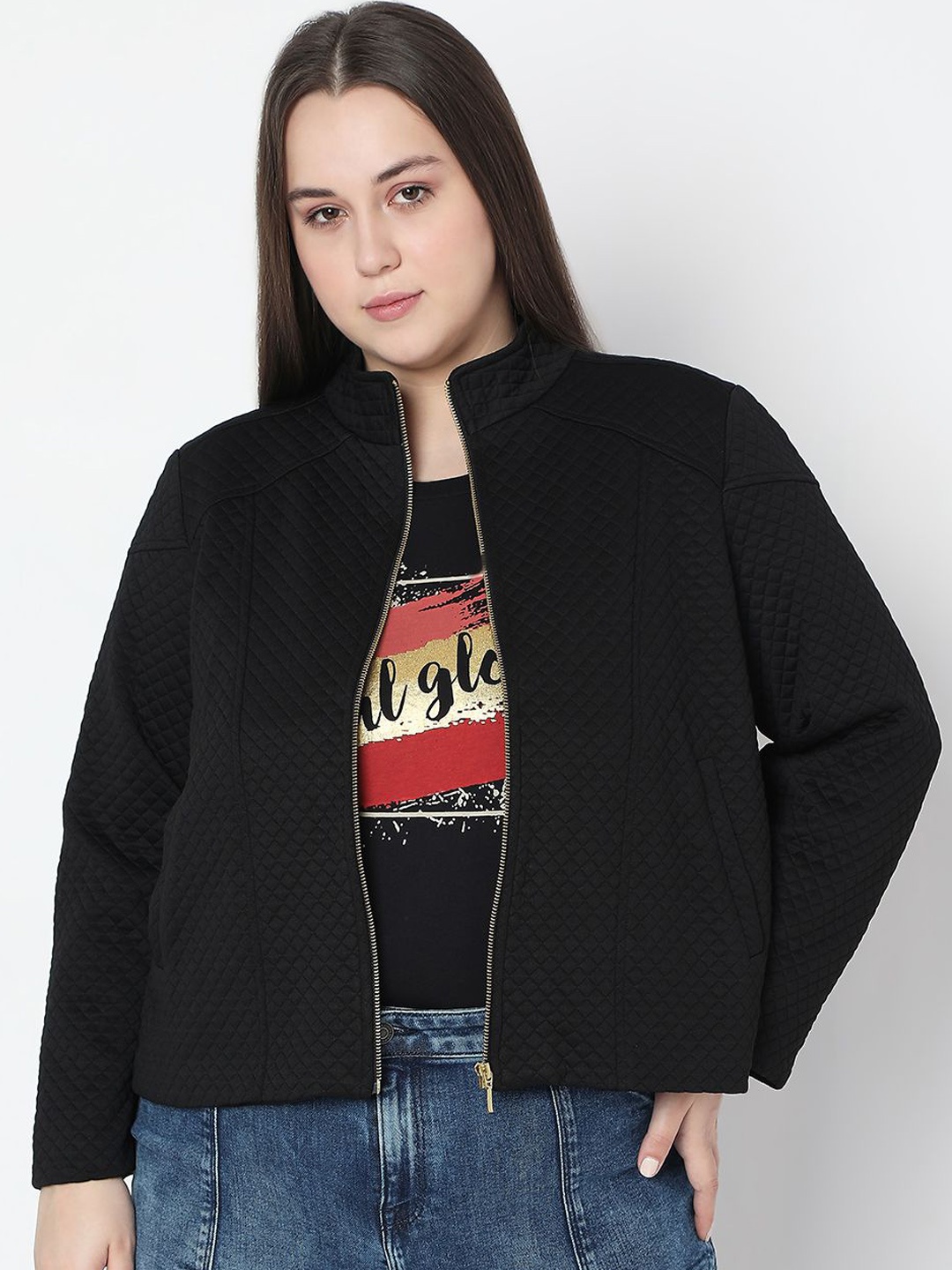 

VERO MODA CURVE Women Lightweight Quilted Jacket, Black
