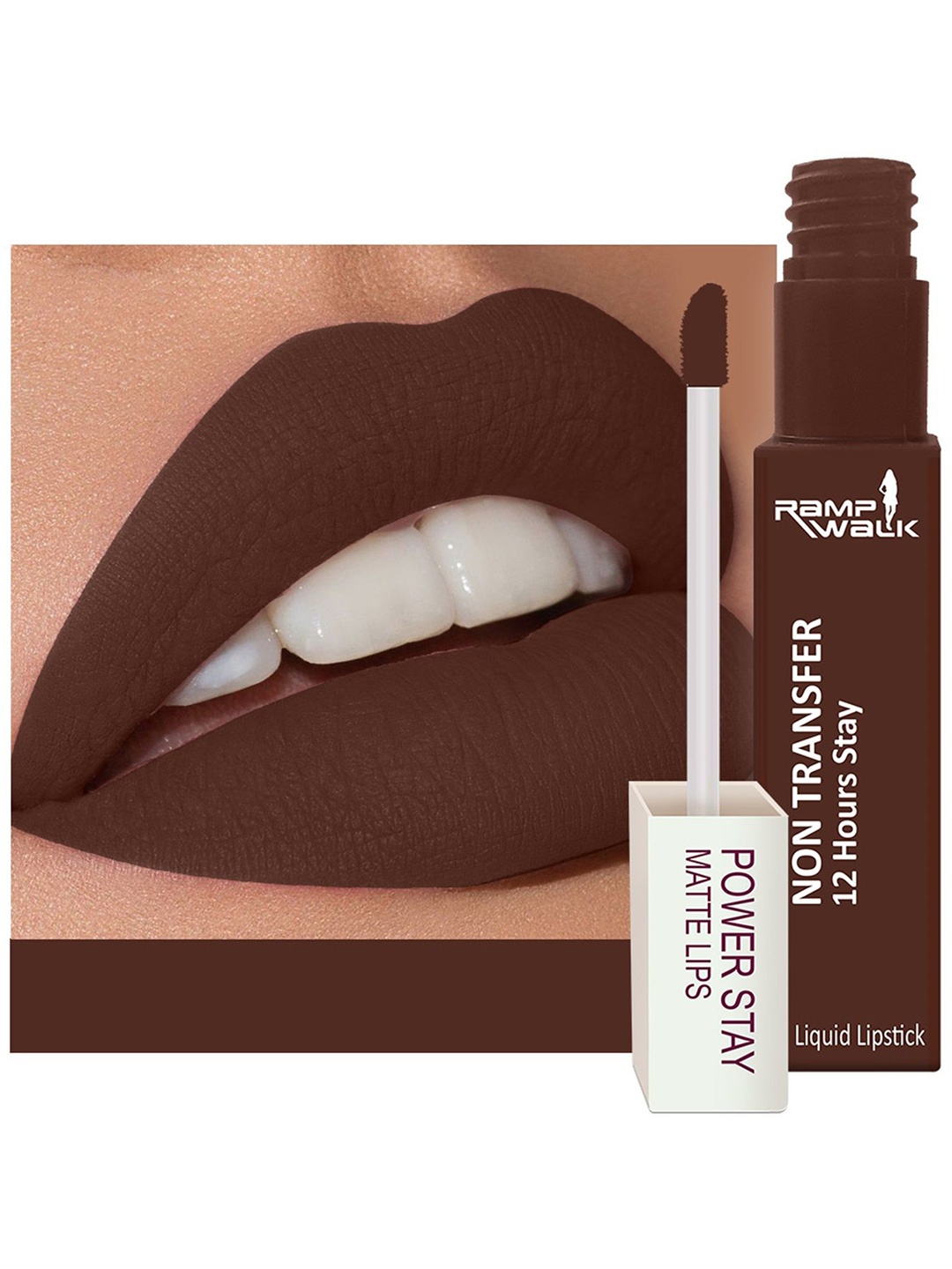 

Ramp Walk Powerstay Non-Transfer 12-Hour Long Lasting Liquid Lipstick- 5 ml- Brown- 16