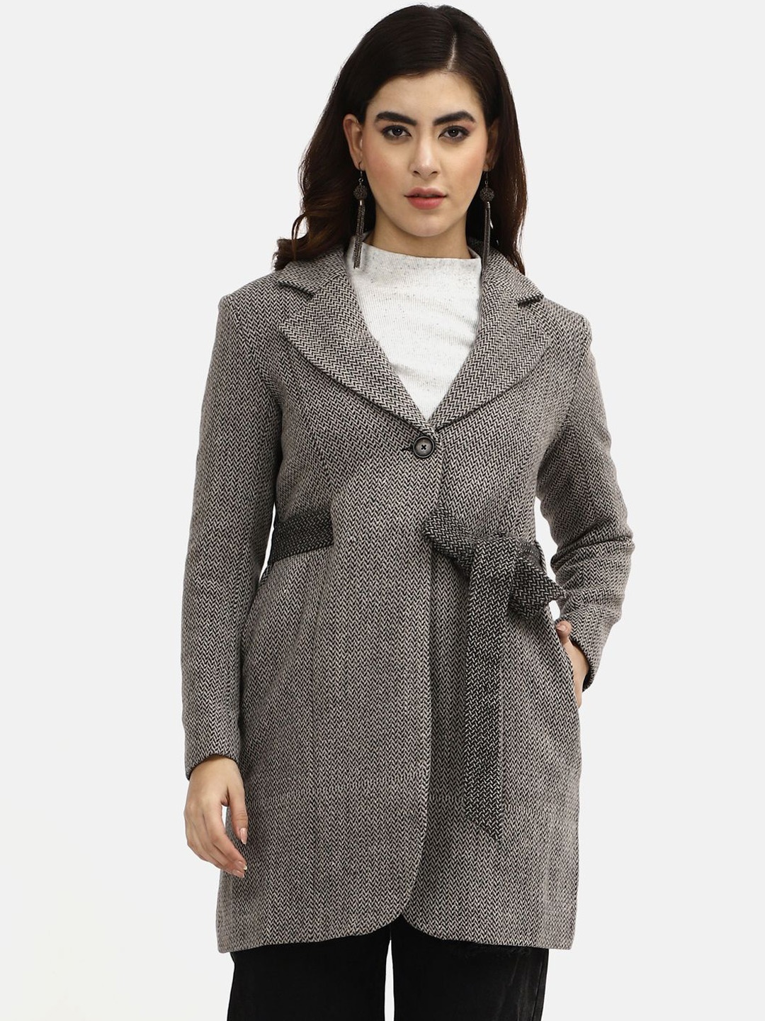 

Owncraft Single-Breasted Overcoat, Grey