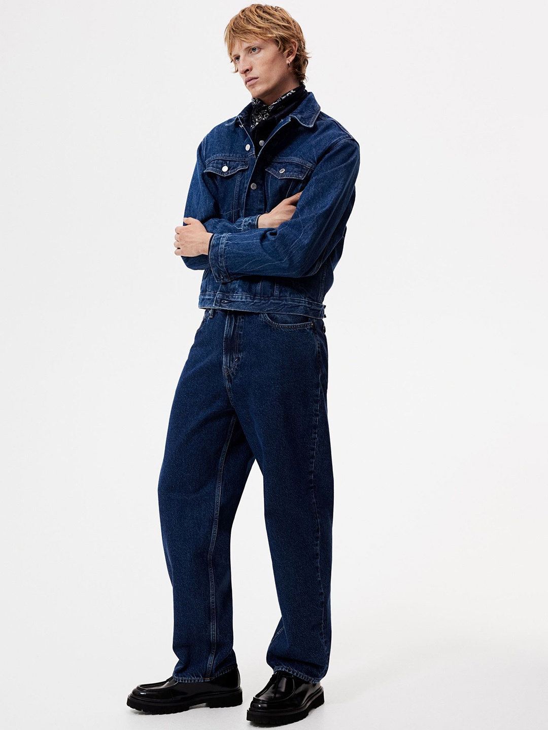 

H&M Men Loose Jeans, Blue