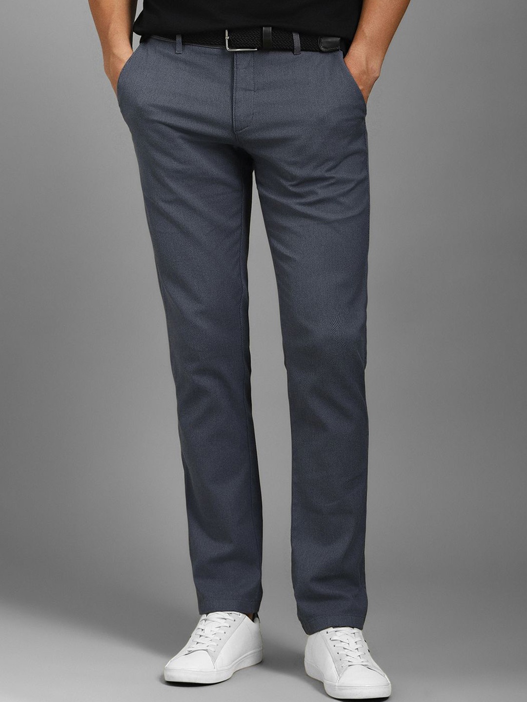 

Louis Philippe Sport Men Slim Fit Formal Trousers, Grey melange