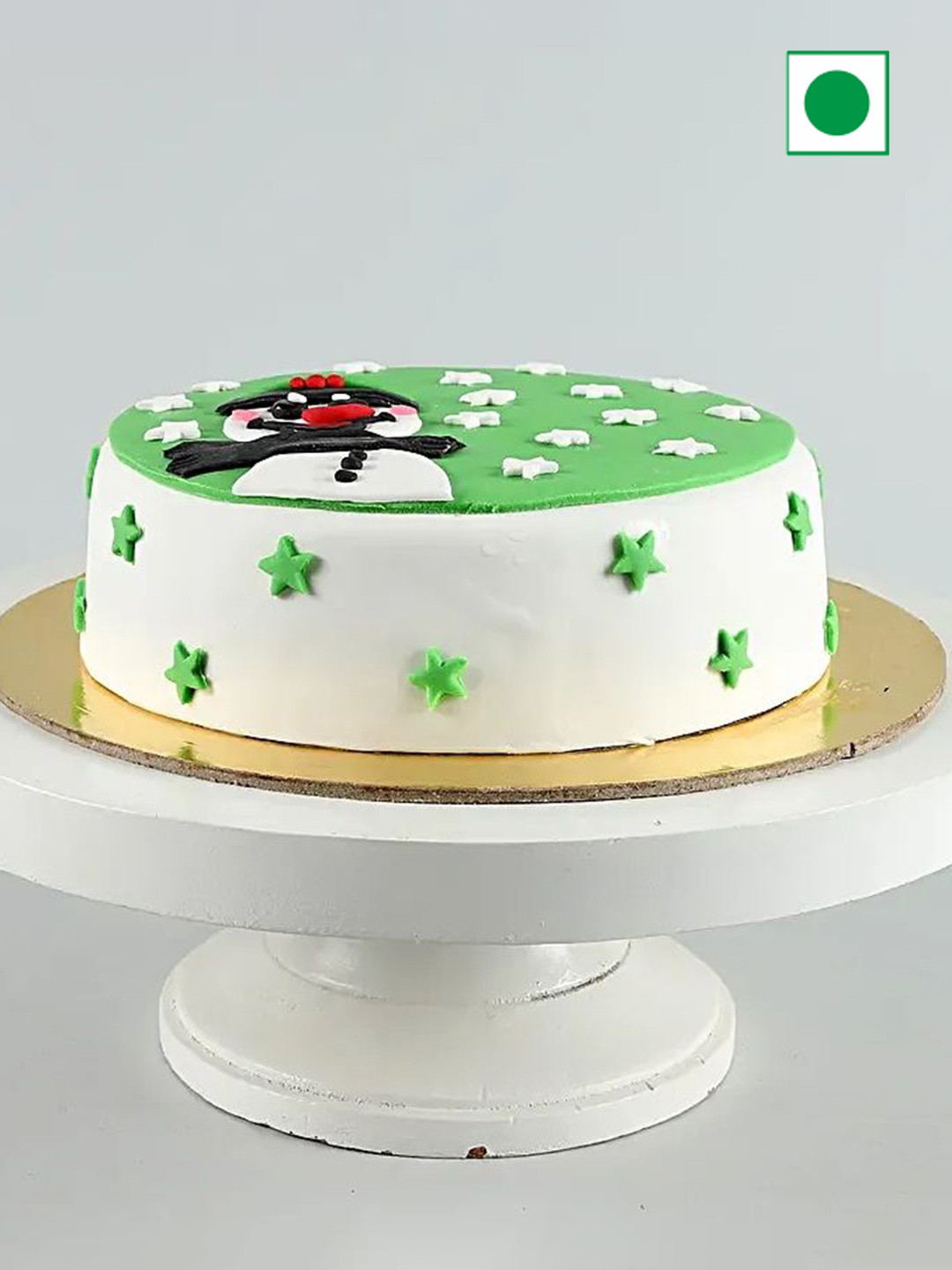 

fnp Snowman With Stars Chocolate Flavor Cake - 3Kg, Green
