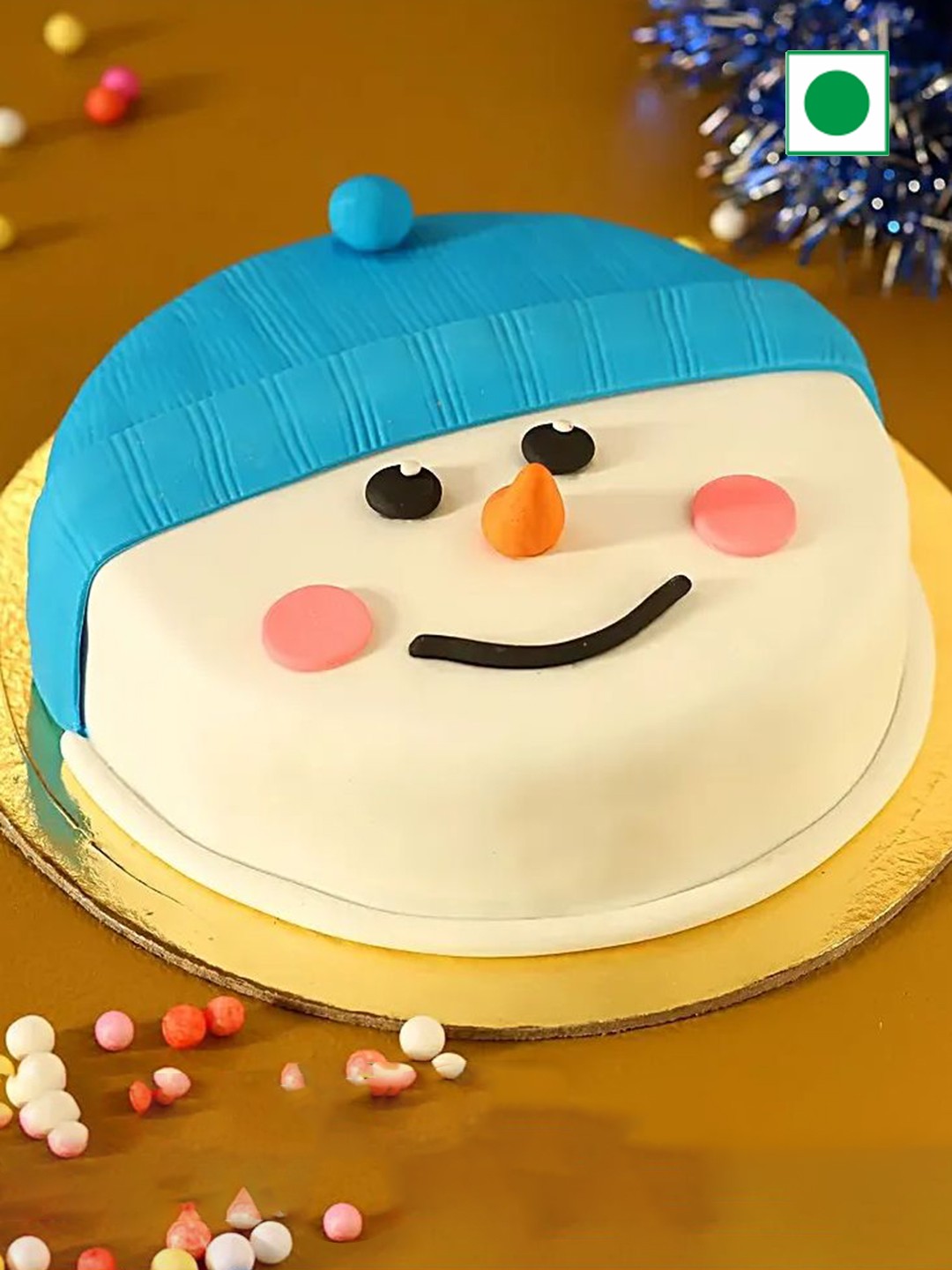

fnp Snowman Eggless Truffle Cake - 3Kg, Blue