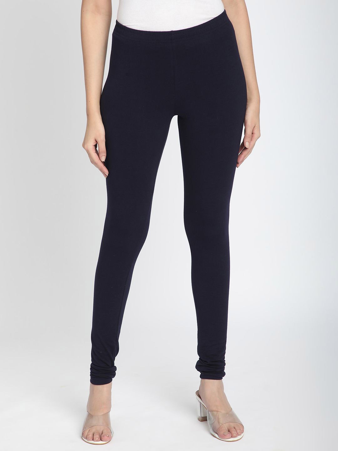 

R&B Women Mid-Rise Ankle-Length Leggings, Black