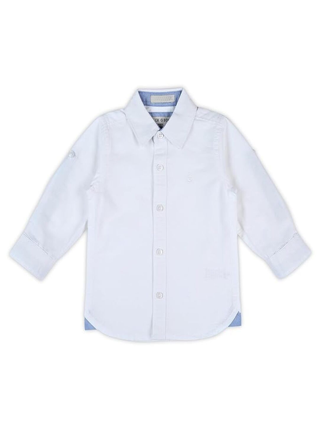 

TINIBERRY Unisex Kids Comfort Spread Collar Solid Cotton Casual Shirt, White