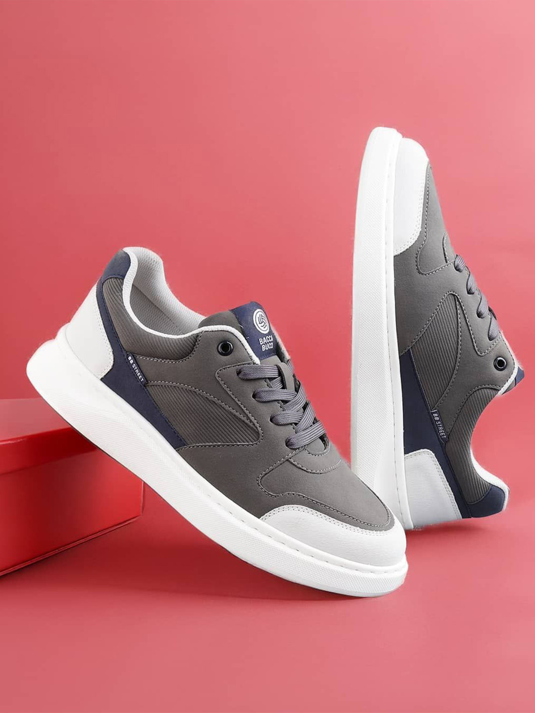 

bacca bucci Men PU Sneakers, Grey