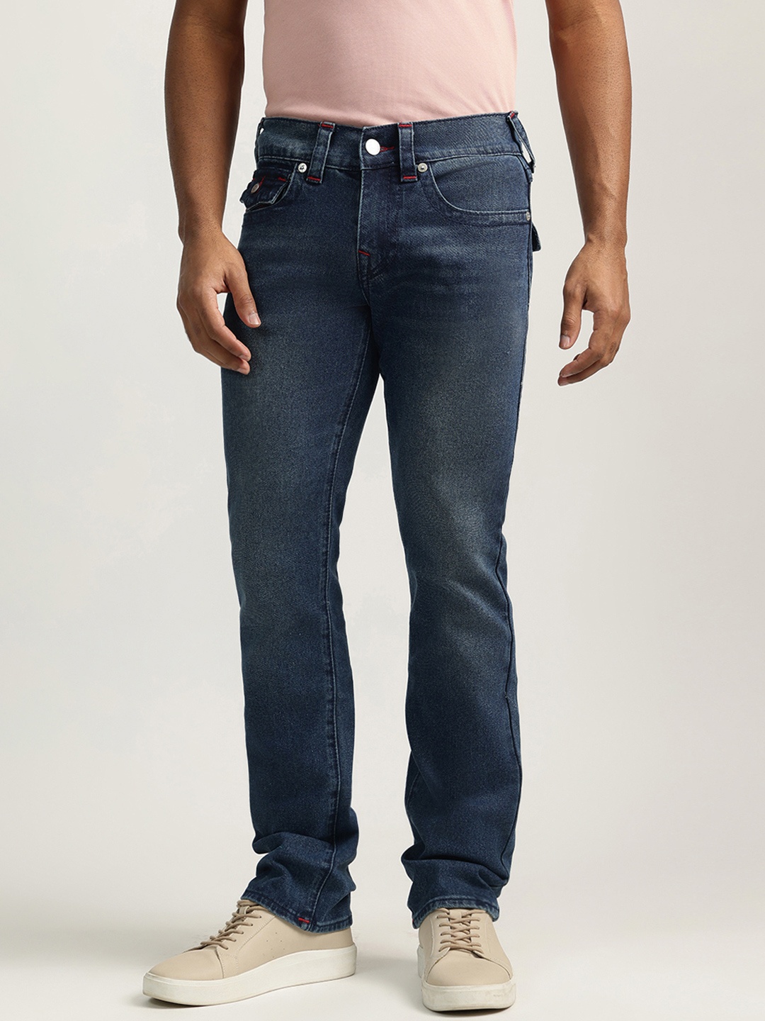 

True Religion Men Straight Fit Mid-Rise Jeans, Blue