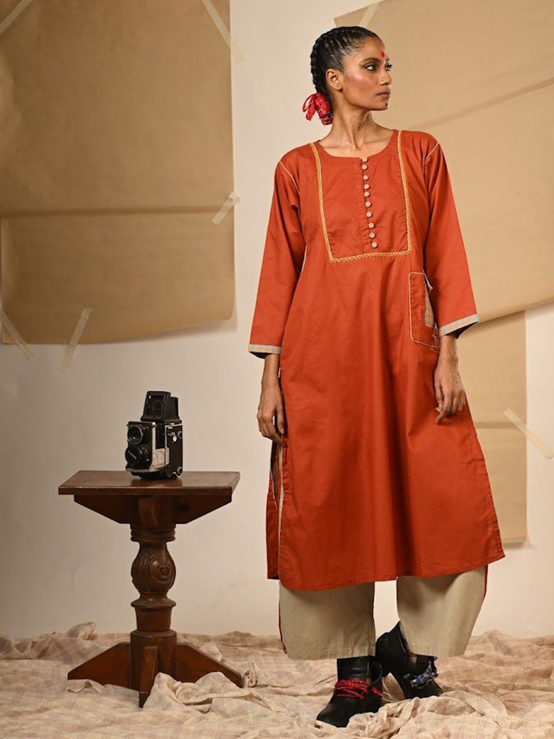 

Prathaa Bohemian Tunic, Rust