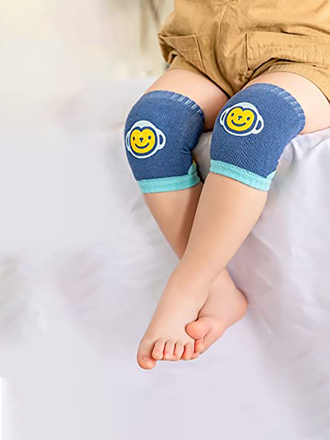 

SYGA Infants Baby Printed Cotton Stretchable Knee Pads, Blue
