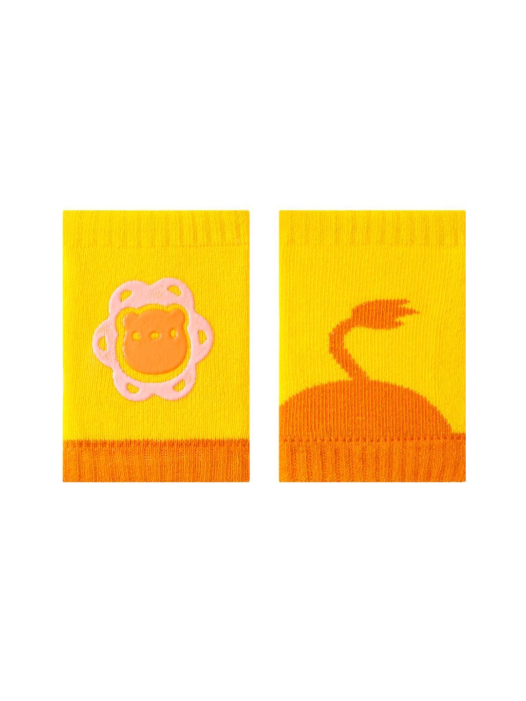 

SYGA Kids Printed Cotton Stretchable Knee Pads, Yellow