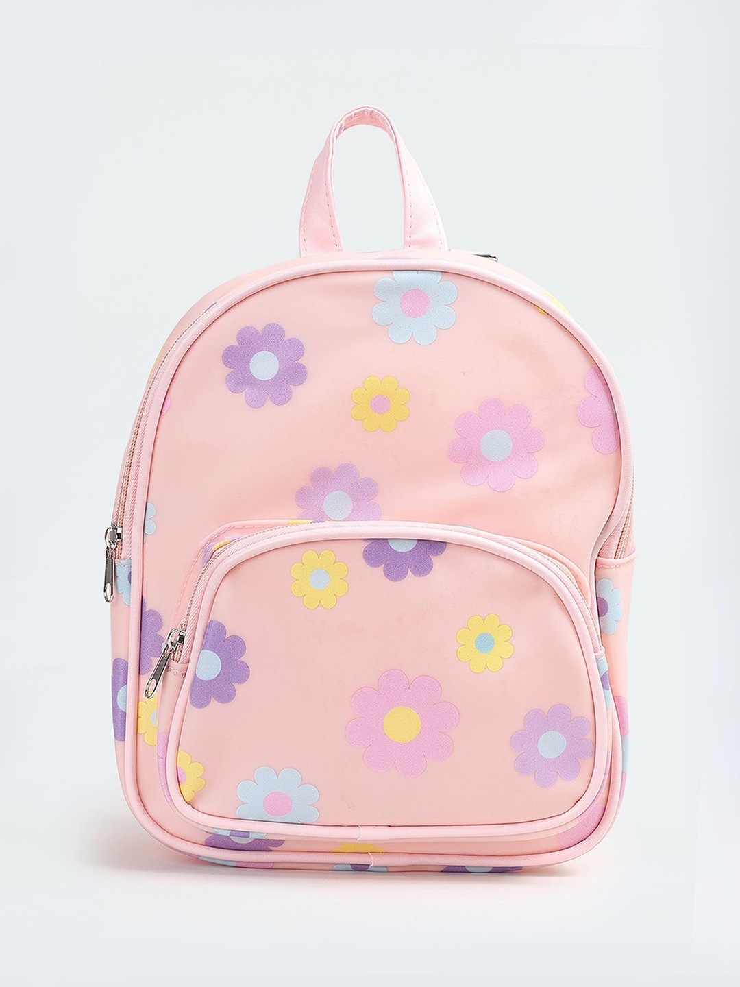 

max Girls Floral Print Backpack, Peach