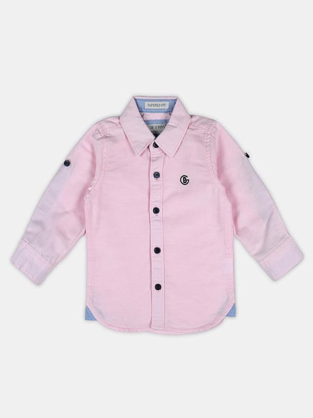 

MM Impex Unisex Kids Comfort Spread Collar Solid Cotton Casual Shirt, Pink