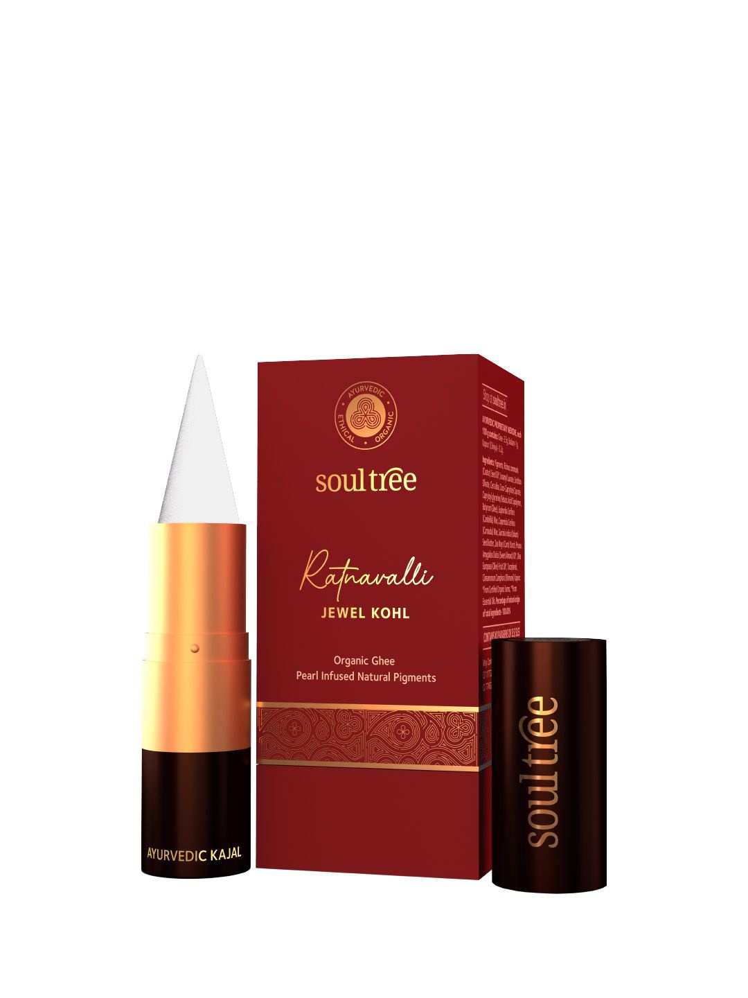 

Soultree Ratnavalli Jewel Kohl Ayurvedic Kajal - 3g - Shweta Mukta, White