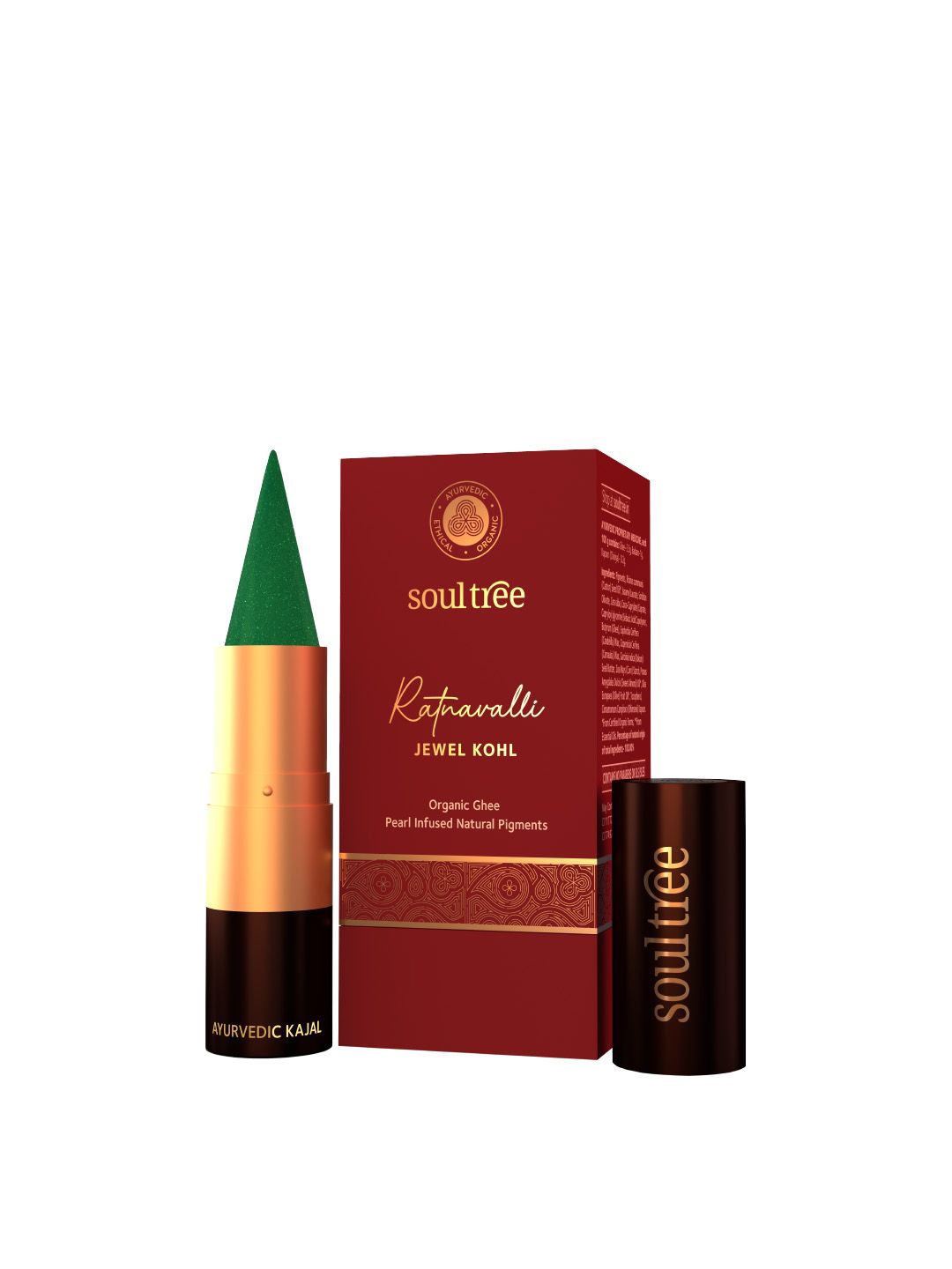 

Soultree Ratnavalli Jewel Kohl Ayurvedic Kajal - 3g - Sauparna, Green