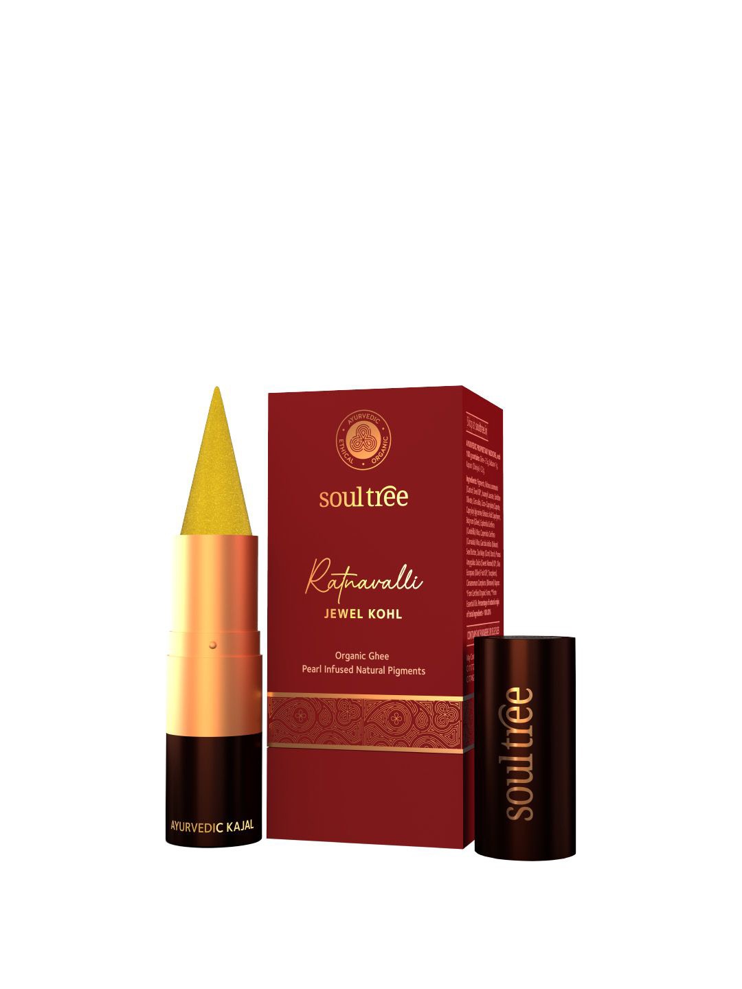 

Soultree Ratnavalli Jewel Kohl Ayurvedic Kajal - 3g - Pushparag, Yellow