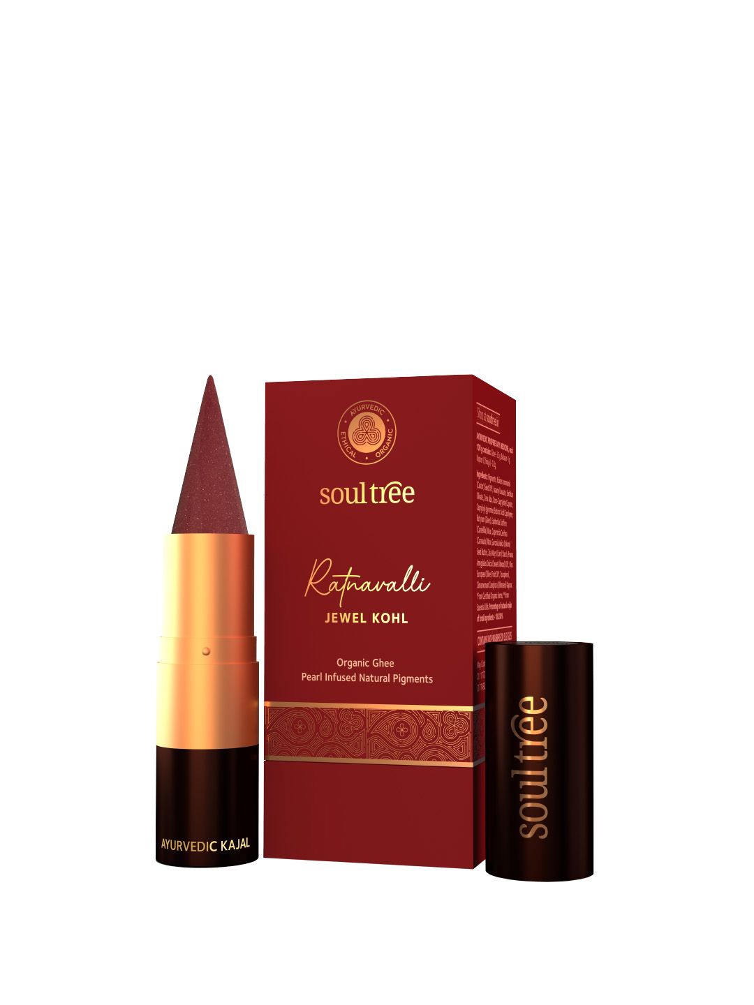 

Soultree Ratnavalli Jewel Kohl Ayurvedic Kajal - 3g - Padama Raga, Red