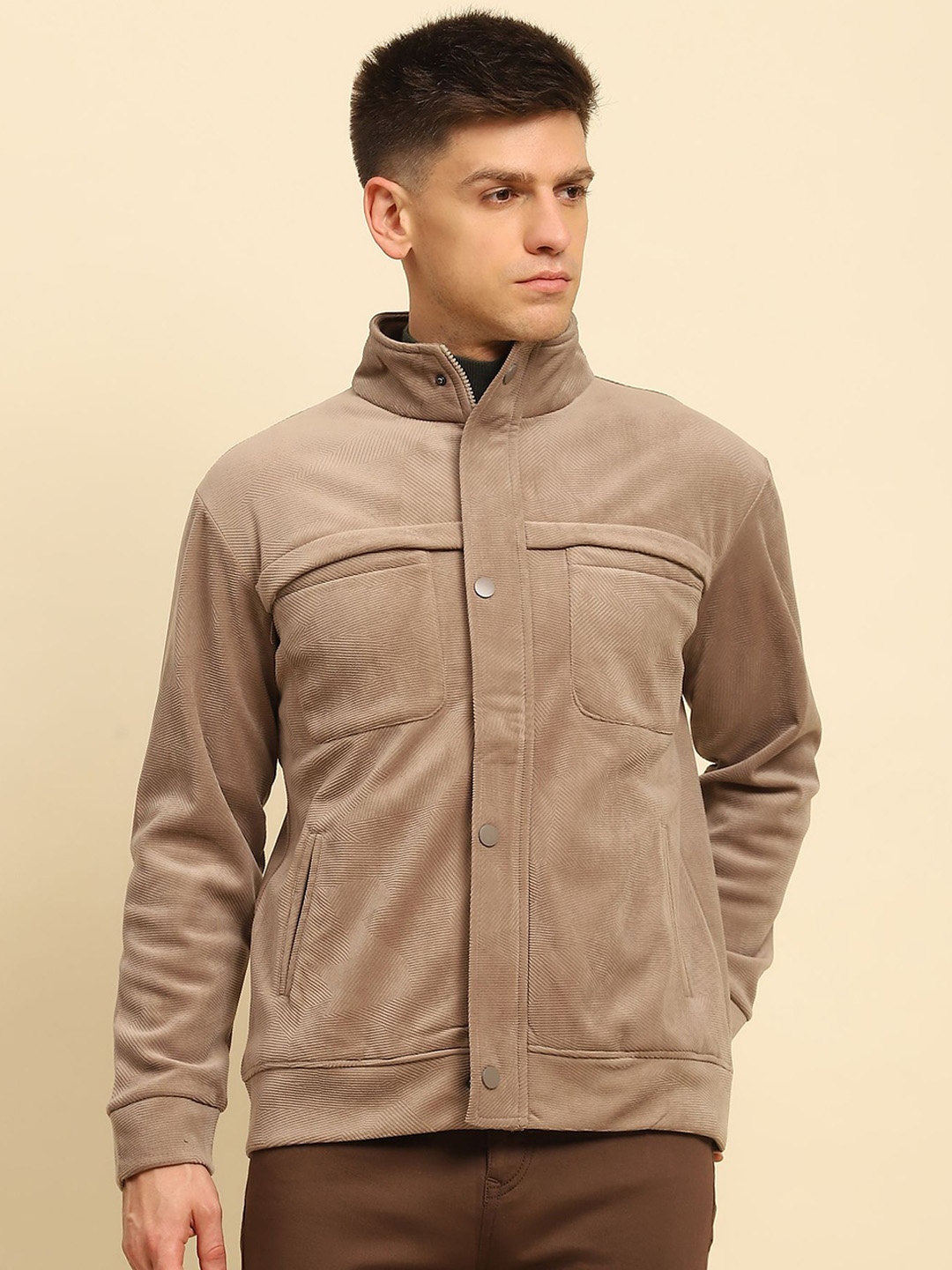

Global Republic Men Lightweight Tailored Jacket, Brown