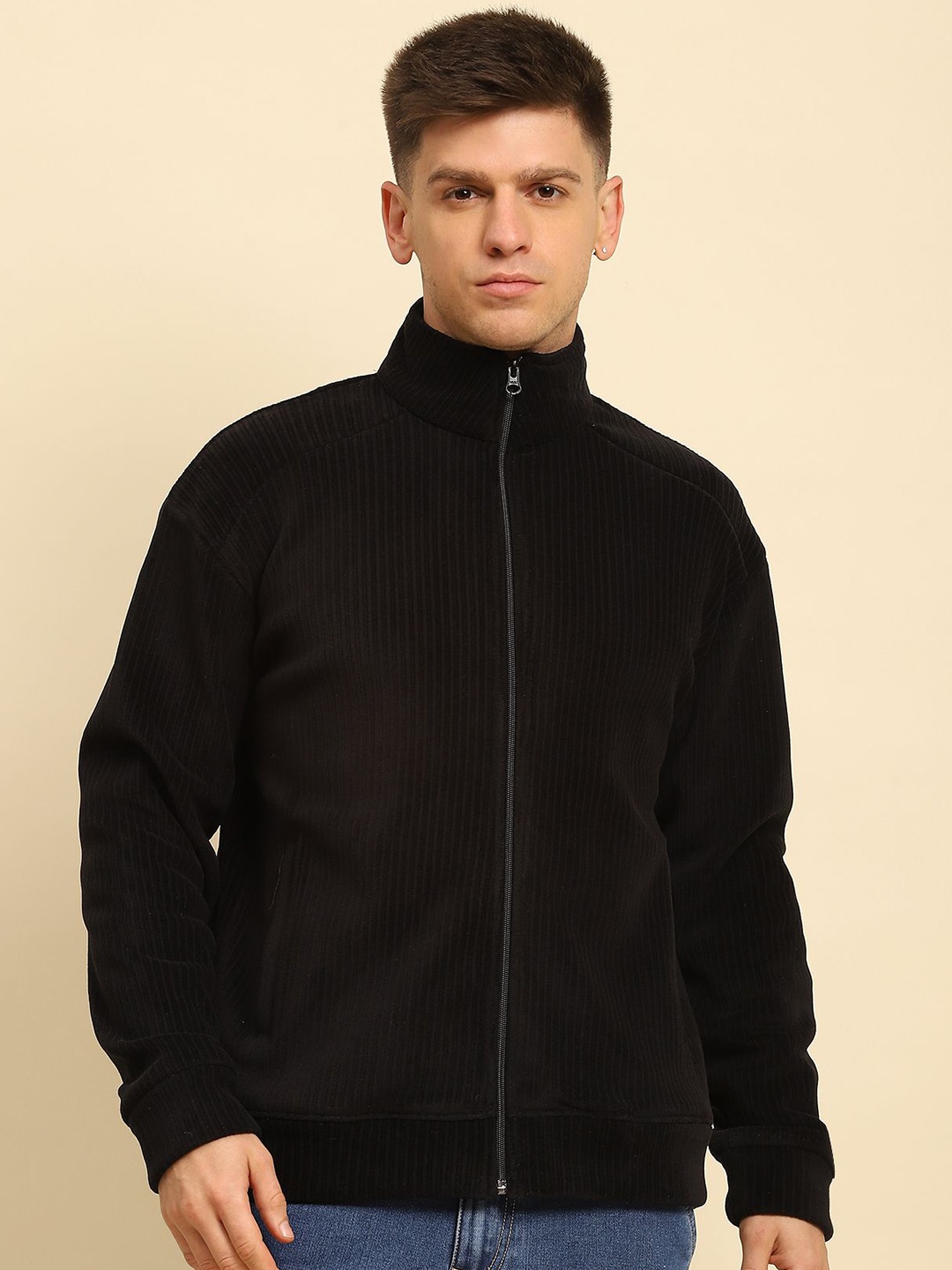 Global Republic Men Lightweight Tailored Jacket, Black