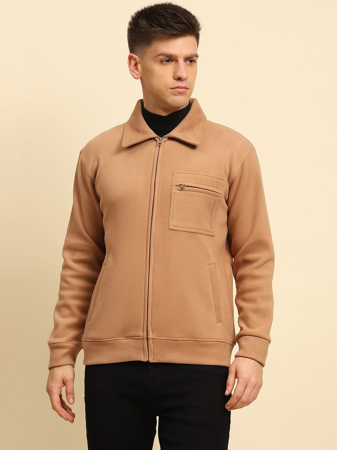 

Global Republic Men Lightweight Tailored Jacket, Brown