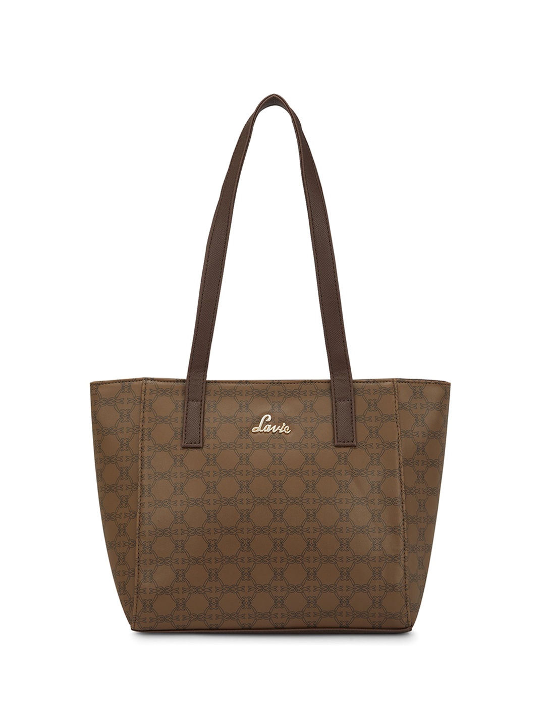 

Lavie Printed Structured Tote Bag, Coffee brown
