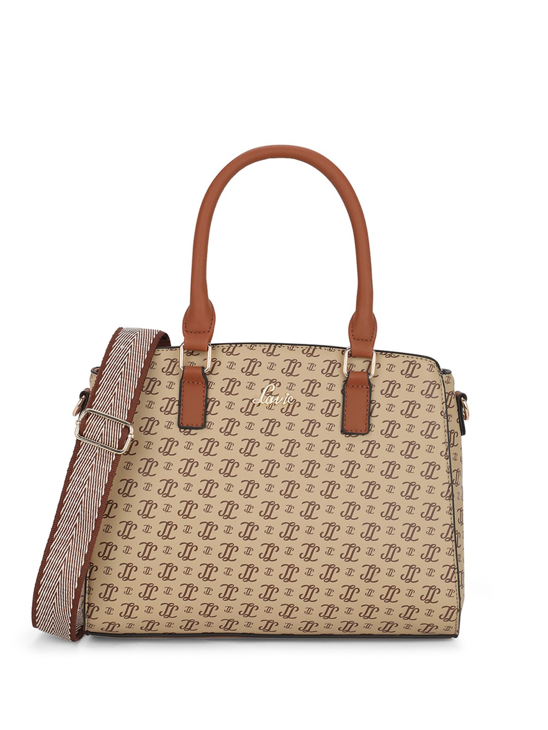 

Lavie Printed Shopper Satchel, Taupe