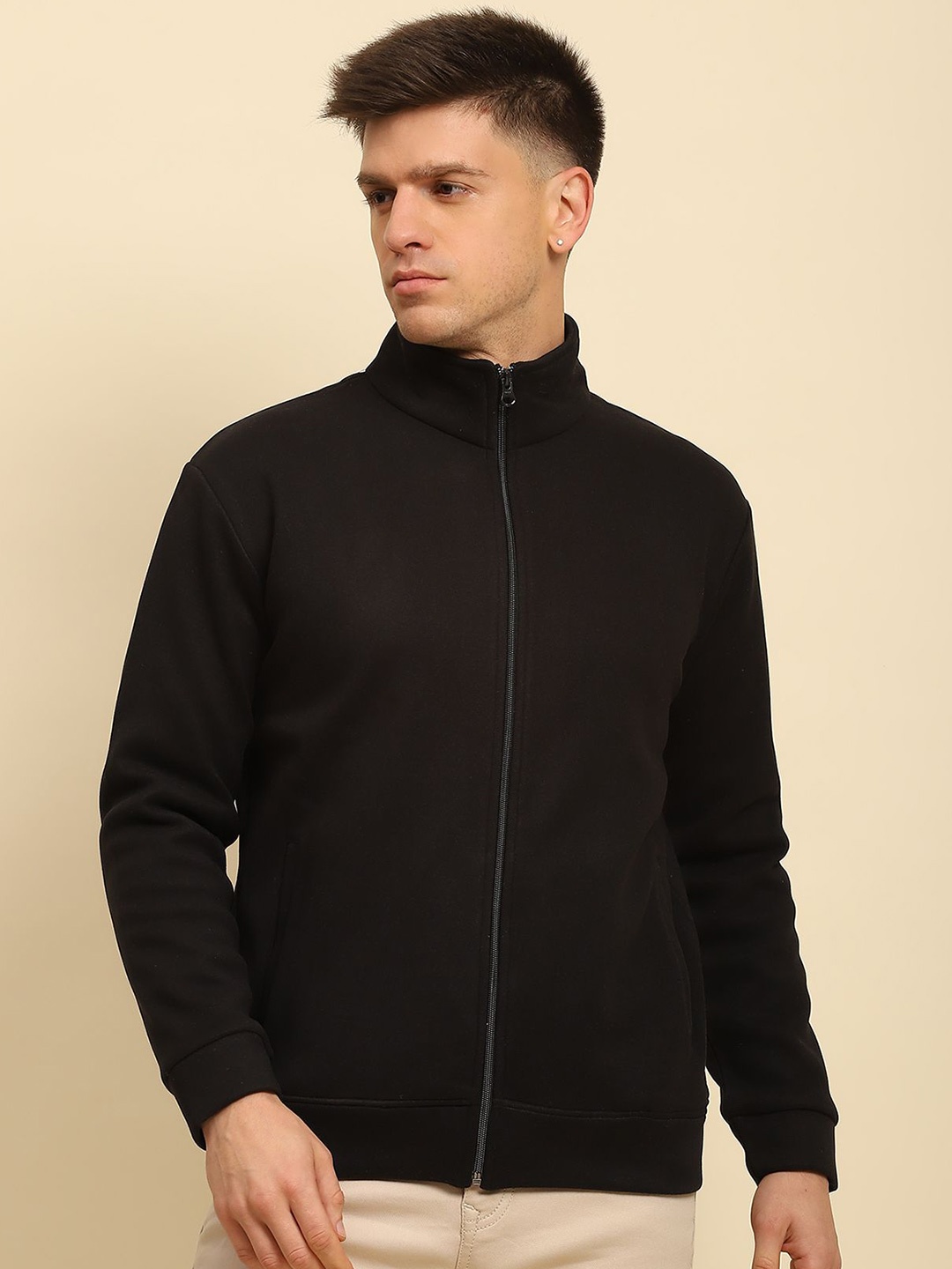 

Global Republic Men Mock Collar Sweatshirt, Black