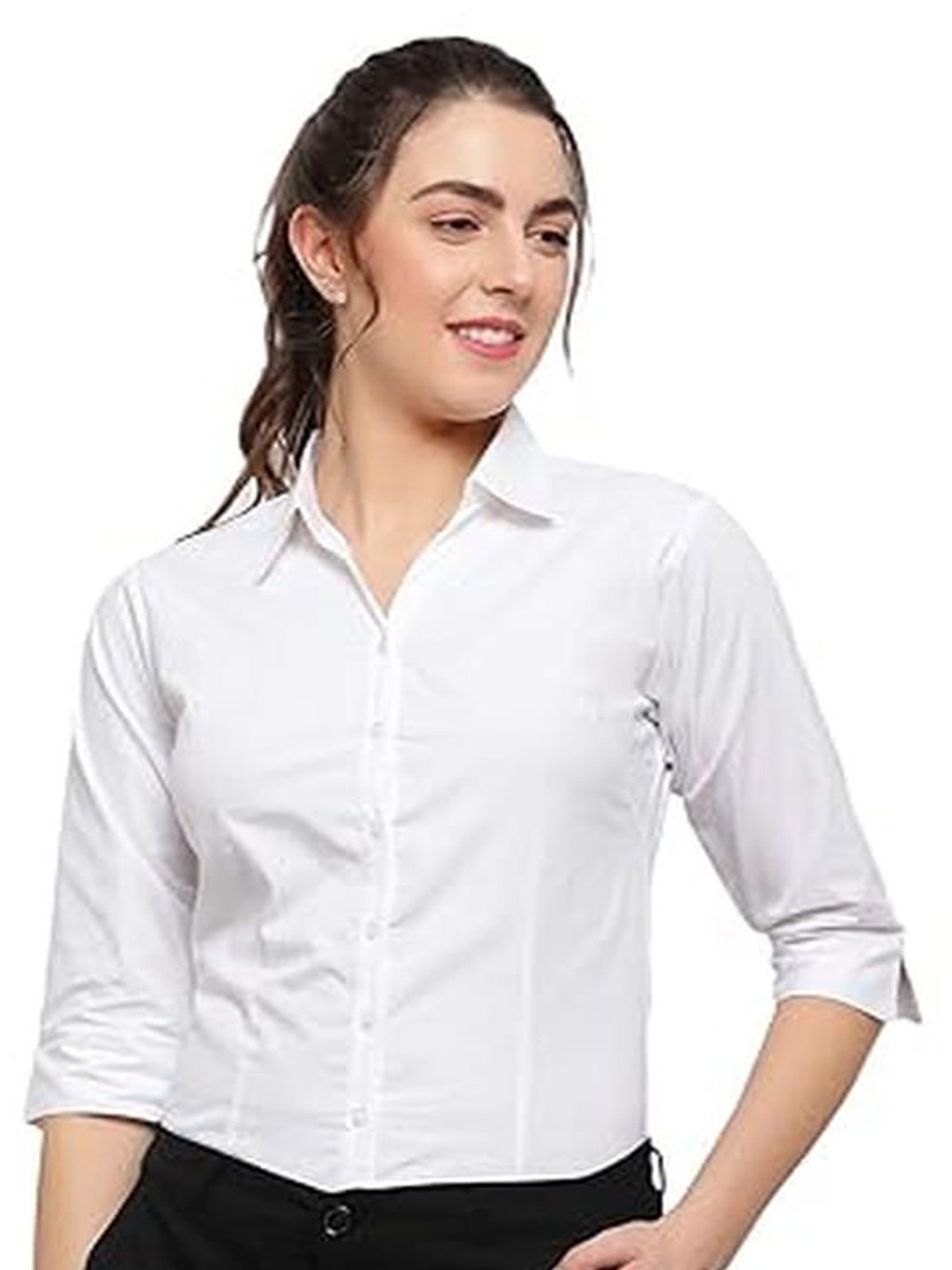 

Blue Ronin Women Classic Opaque Casual Shirt, White