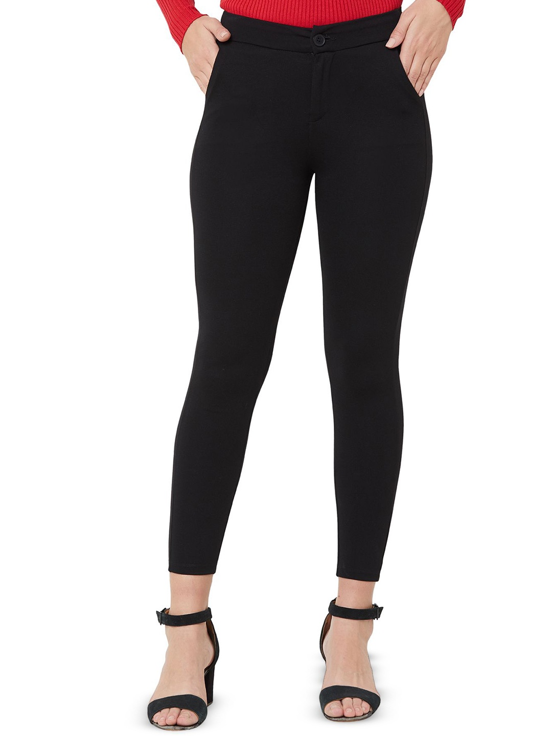 

Kraus Jeans Women Slim Fit Treggings, Black