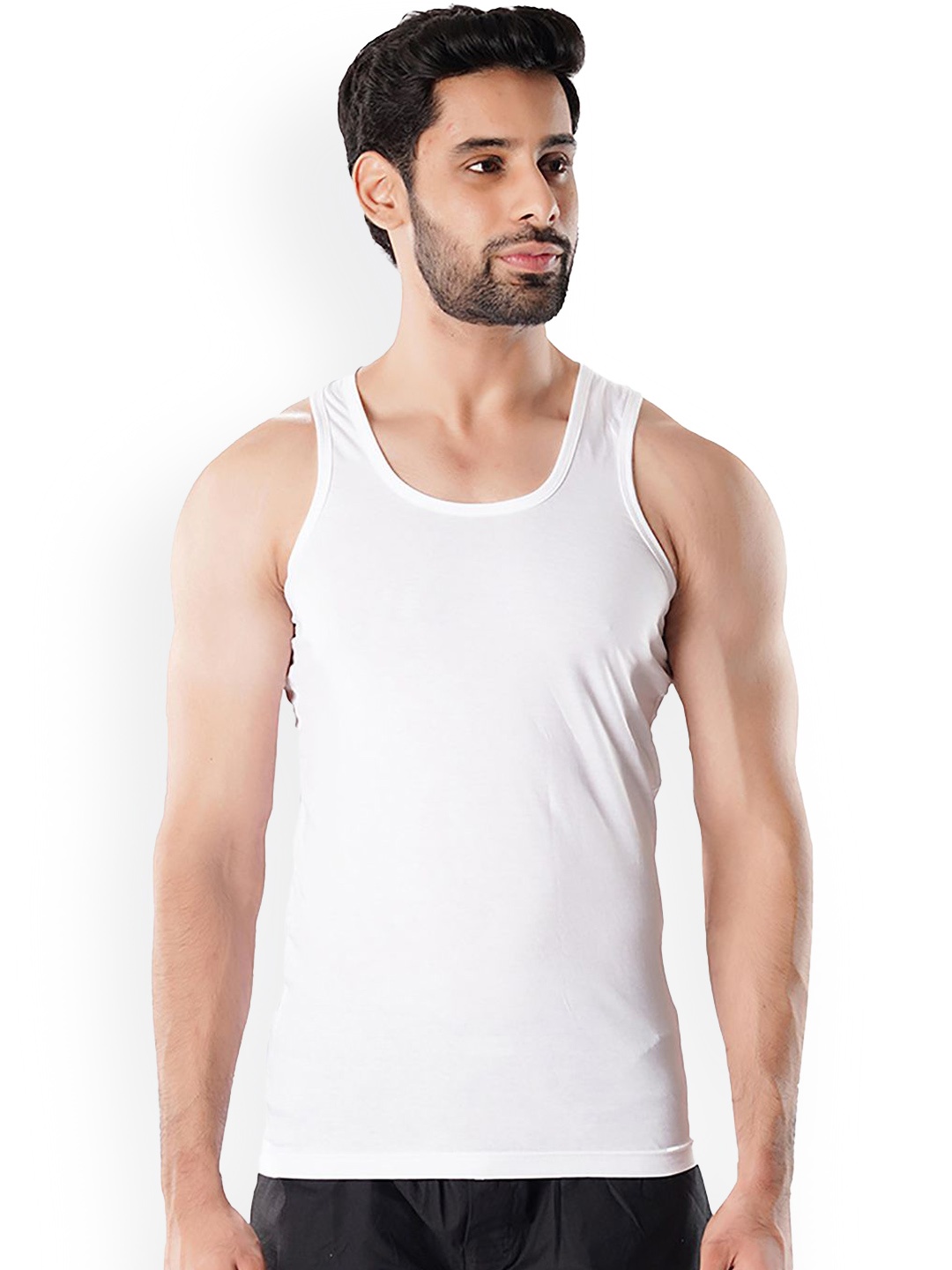 

Crusoe Men Pack Of 3 Sleeveless Cotton Innerwear Vests, White
