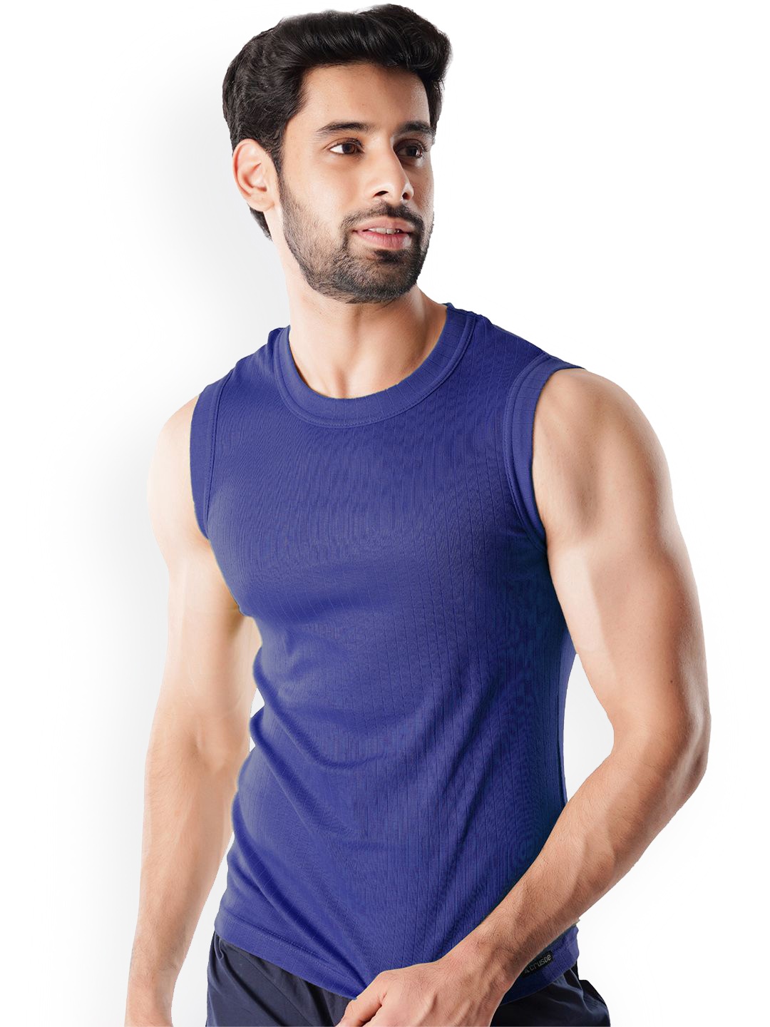 

Crusoe Combed Cotton Gym Innerwear Vest, Blue