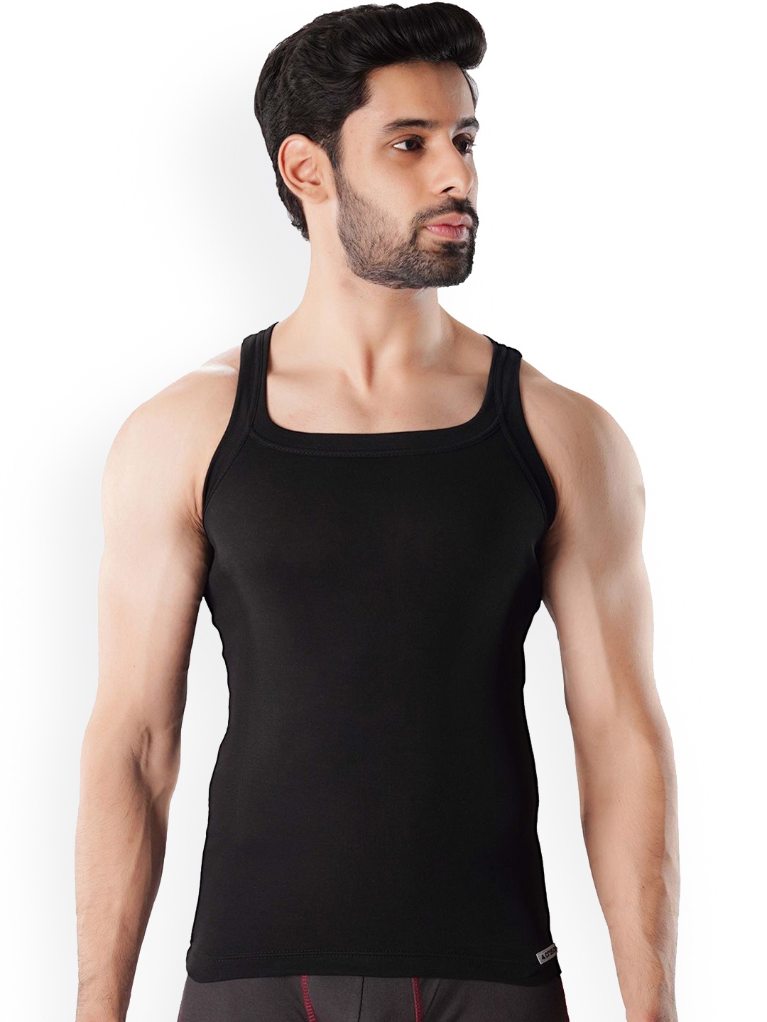 

Crusoe Men Super Soft Combed Cotton Basic Vest CRU-2011-191, Black