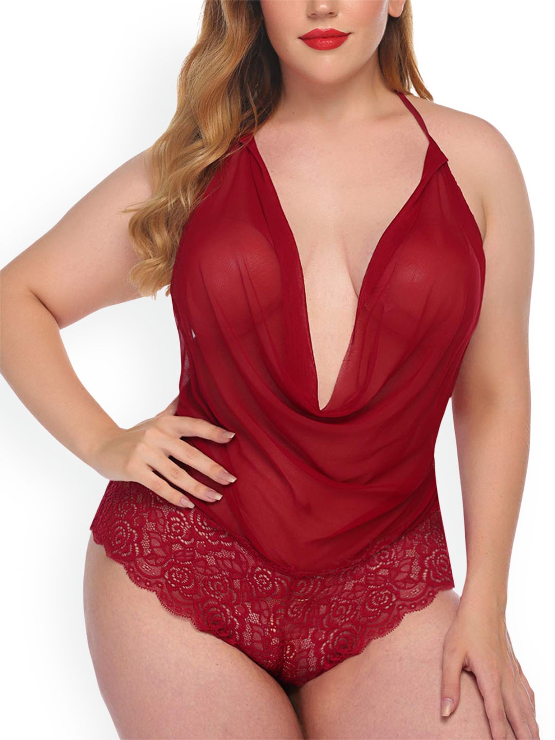 

Softwrap Self Design Baby Doll, Maroon