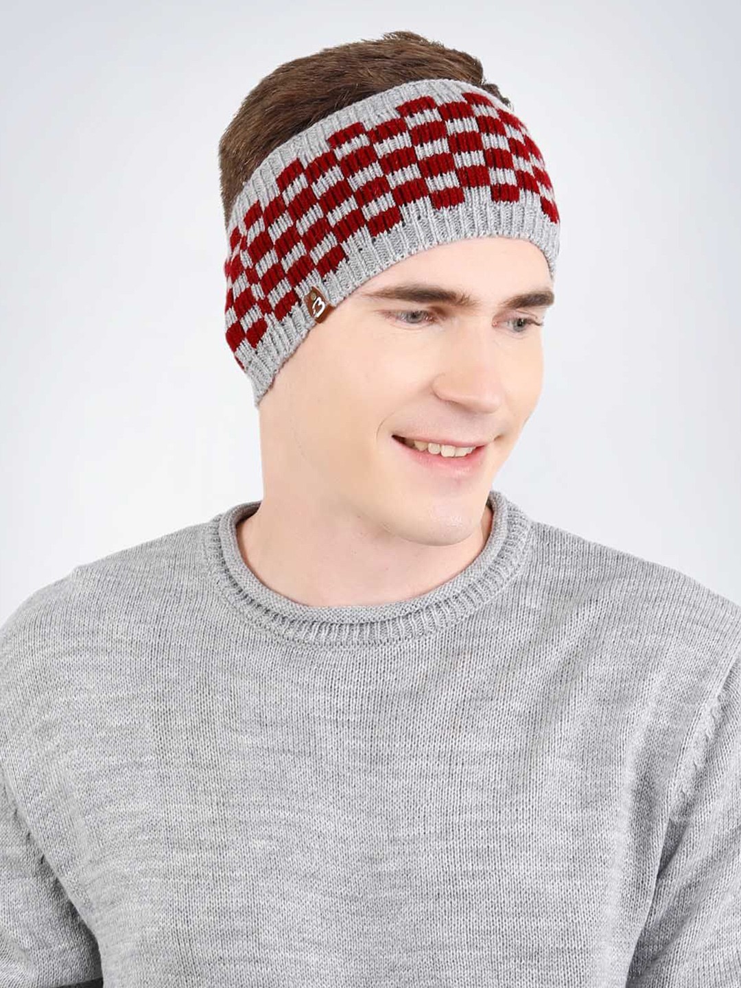 

Bharatasya Men Knitted Chill Wrap Headband, Maroon