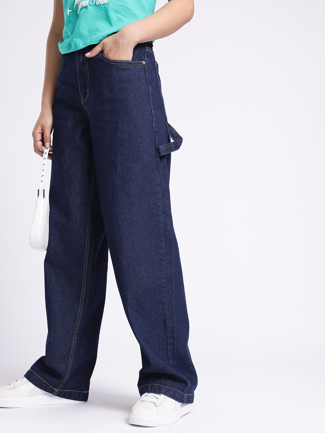 

glitchez Women Cool Touch Relaxed Fit Jeans, Blue