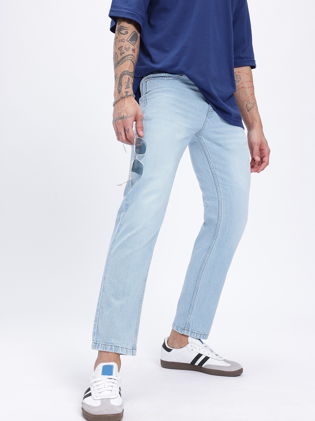 

glitchez Men Urban Flow Relaxed Fit Jeans, Blue