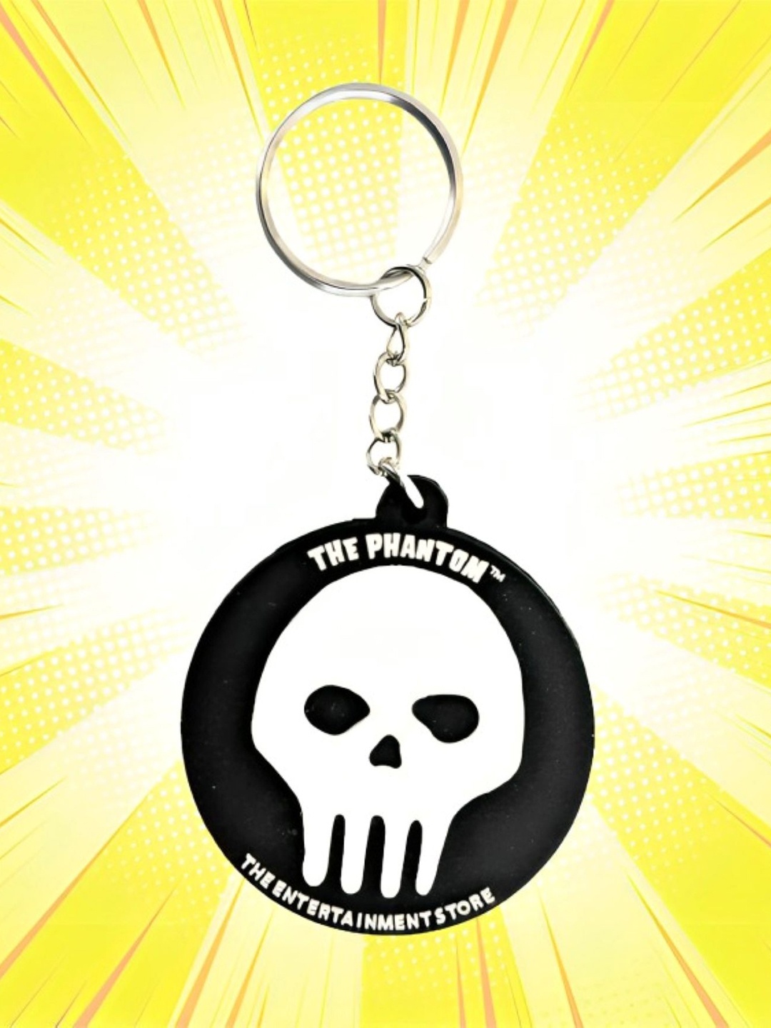 

Entertainment Store Textured Phantom Good & Bad Ring Key Chain, Black