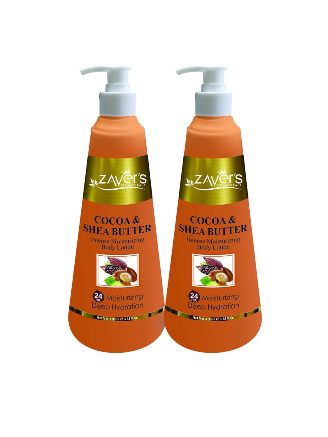 

Zavers Set Of 2 Cocoa & Shea Butter Body Lotion- 400 ml Each, White