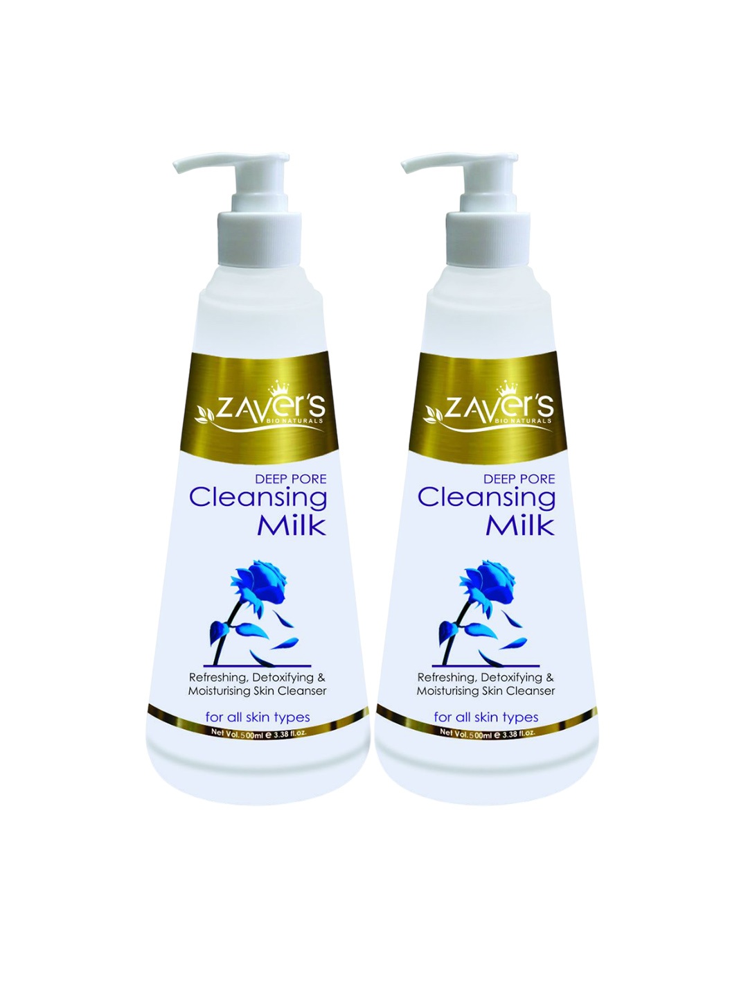 

Zavers Set Of 2 Cleansing Milk Moisturising Lotion - 500 ml Each, White