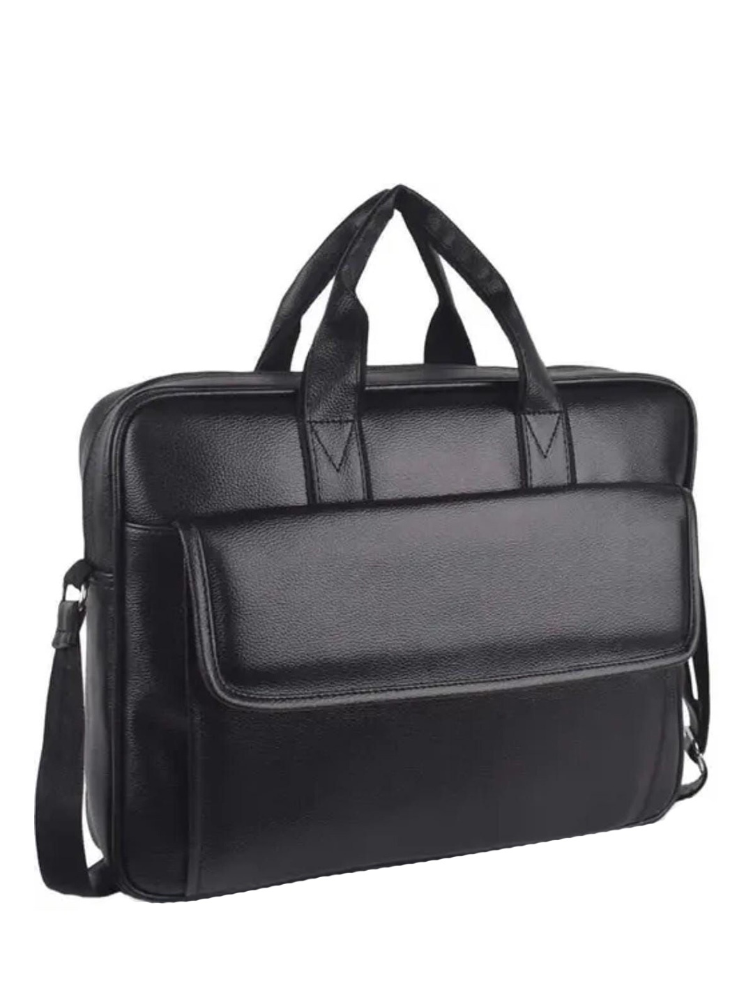 LOOKMUSTER Unisex PU Laptop Bag, Black
