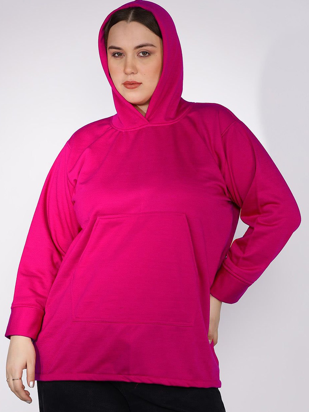 

LetsDressUp Women Hooded Pullover Sweatshirt, Magenta
