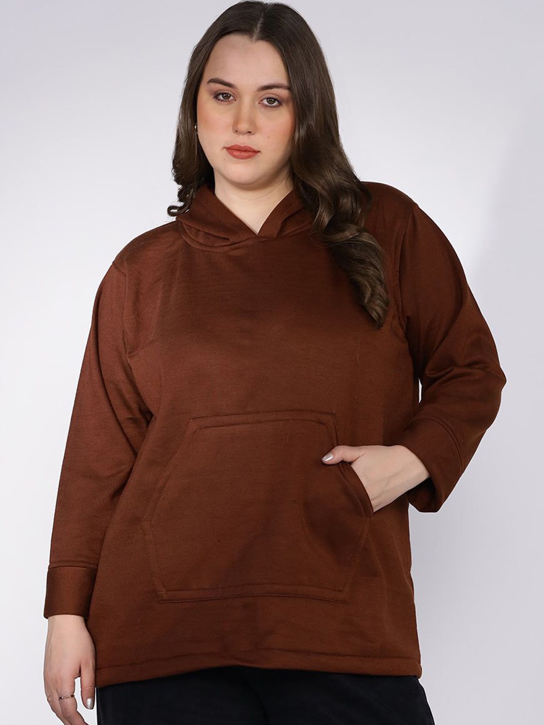 

LetsDressUp Women Hooded Sweatshirt, Coffee brown