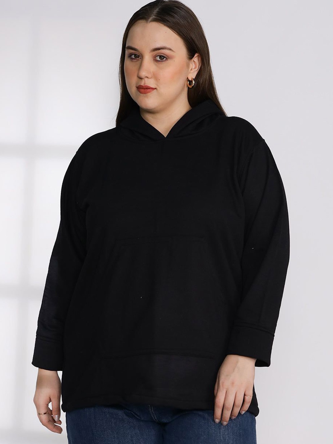 LetsDressUp Women Hooded Sweatshirt, Black