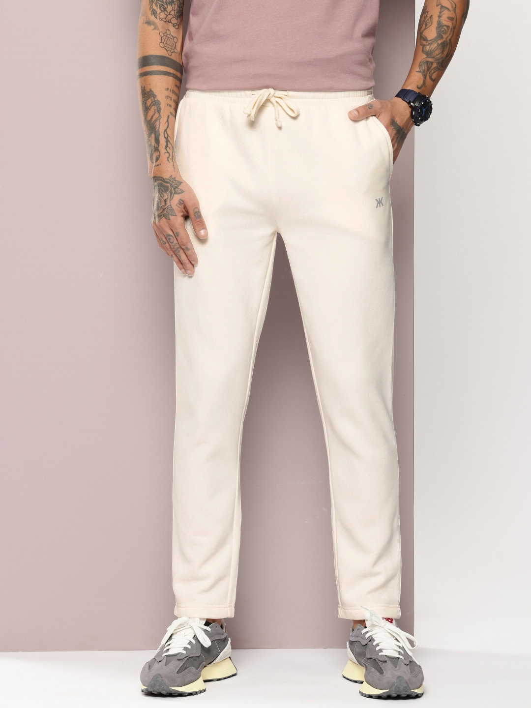 

Kook N Keech Men Slim Fit Track Pants, White