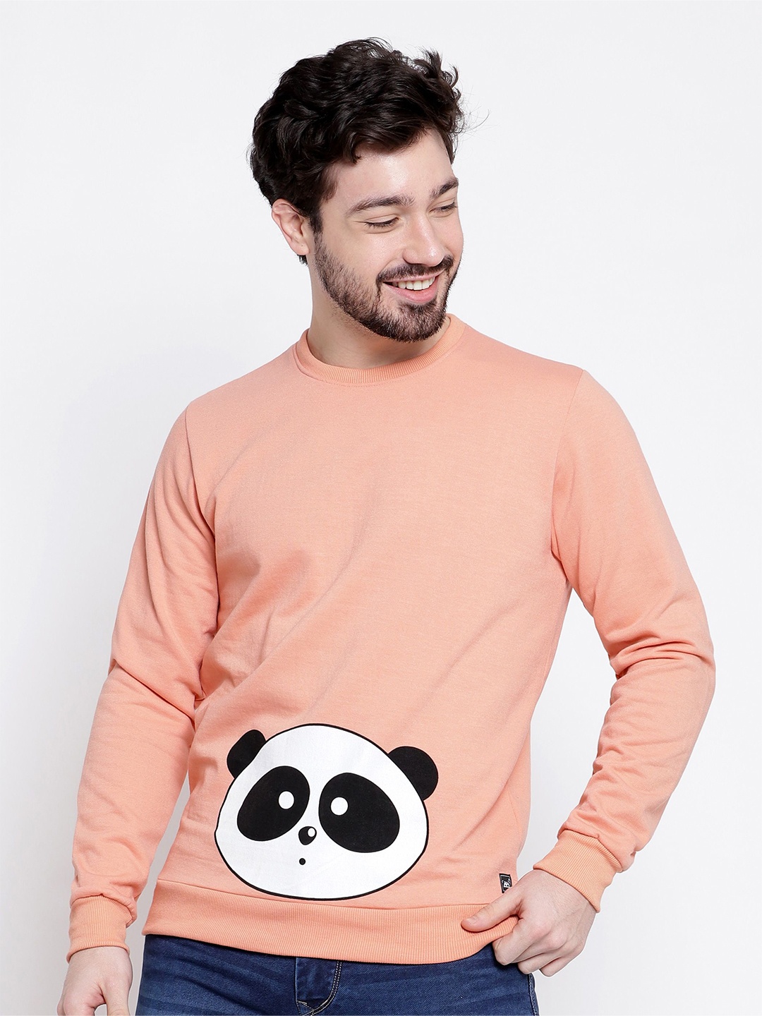 

Beyoung Men Cotton Self Design Long Sleeves Sweatshirt, Pink