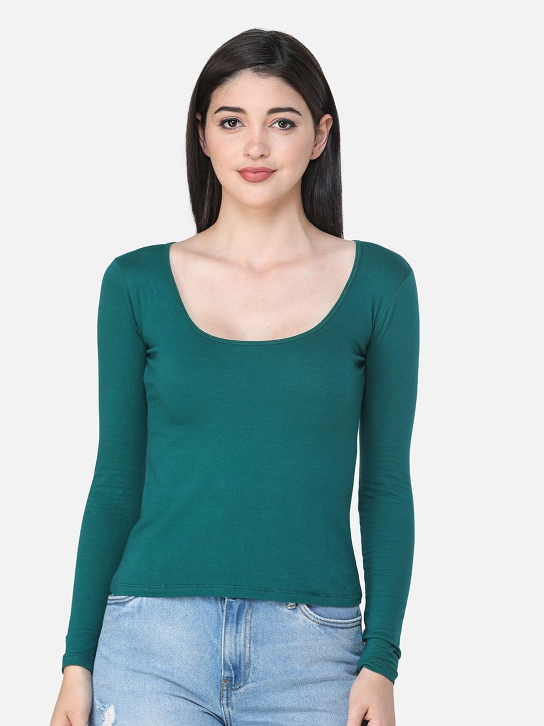 

BAESD Women Scoop Neck Top, Teal