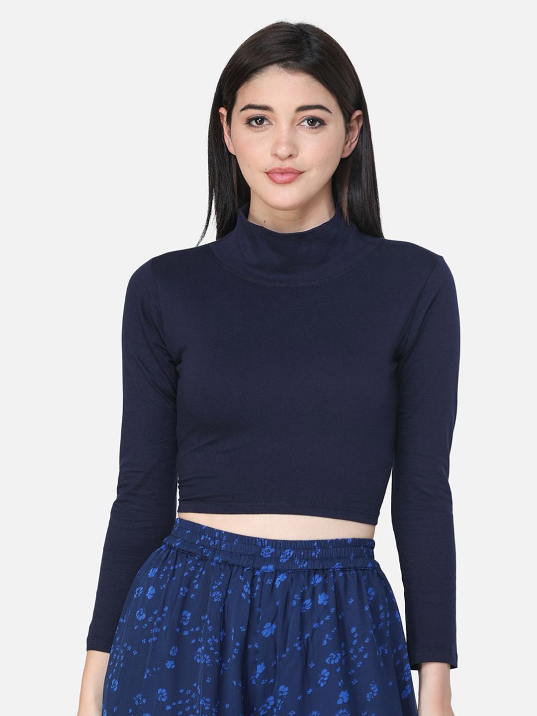 

BAESD Women Crop Top, Navy blue