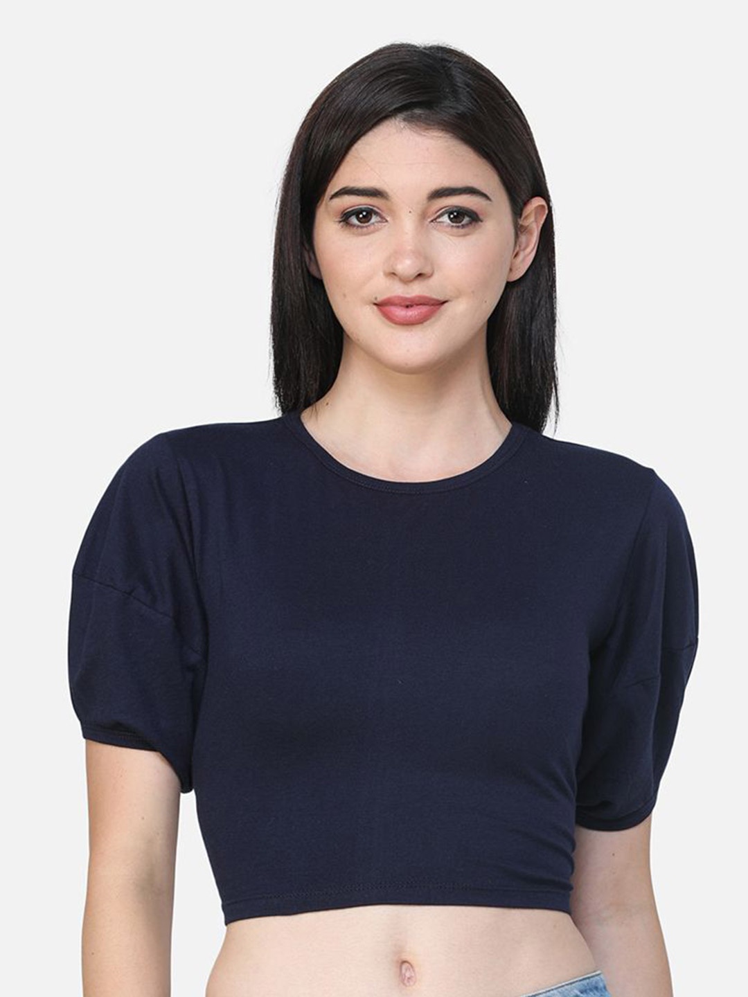 

BAESD Women Crop Top, Navy blue